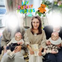結婚１周年。ふたごちゃんと４人でご来店